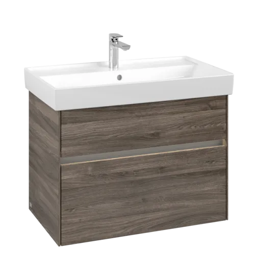 Bild von VILLEROY BOCH Collaro Waschbeckenunterschrank, mit Beleuchtung, 2 Auszüge, 754 x 546 x 444 mm, Stone Oak #C010B0RK