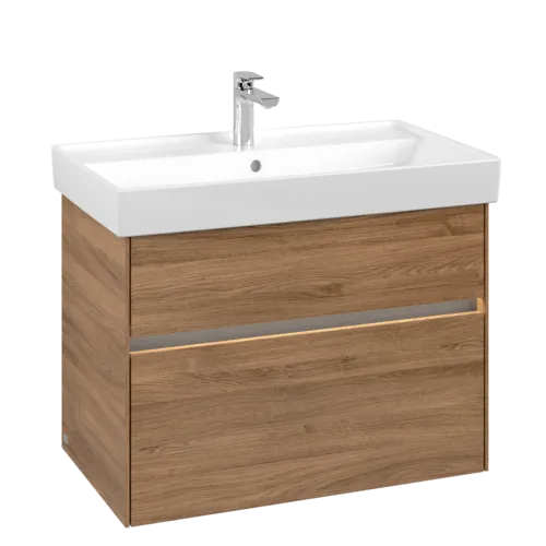 Bild von VILLEROY BOCH Collaro Waschbeckenunterschrank, mit Beleuchtung, 2 Auszüge, 754 x 546 x 444 mm, Kansas Oak #C010B0RH