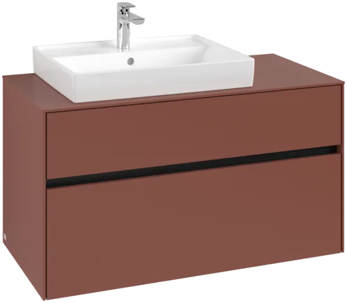 Bild von VILLEROY BOCH Collaro Waschbeckenunterschrank, 2 Auszüge, 1000 x 548 x 500 mm, Wine Red / Wine Red #C01700AH