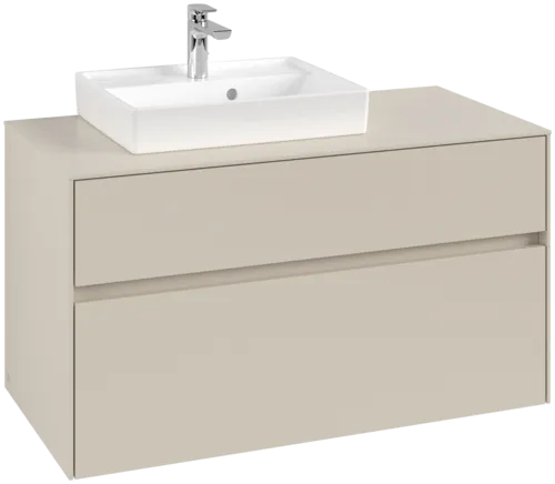 Bild von VILLEROY BOCH Collaro Waschbeckenunterschrank, 2 Auszüge, 1000 x 548 x 500 mm, Cashmere Grey / Cashmere Grey #C01400VN