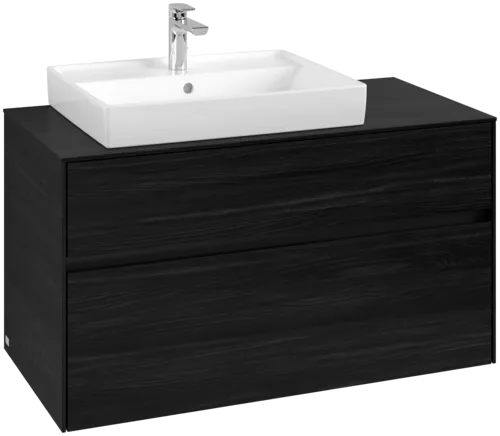Bild von VILLEROY BOCH Collaro Waschbeckenunterschrank, 2 Auszüge, 1000 x 548 x 500 mm, Black Oak / Black Oak #C01700AB