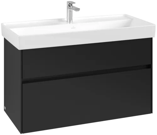 Bild von VILLEROY BOCH Collaro Waschbeckenunterschrank, mit Beleuchtung, 2 Auszüge, 954 x 546 x 444 mm, Volcano Black #C011B0VL