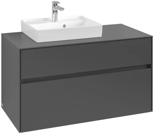 Bild von VILLEROY BOCH Collaro Waschbeckenunterschrank, 2 Auszüge, 1000 x 548 x 500 mm, Graphite / Graphite #C01400VR
