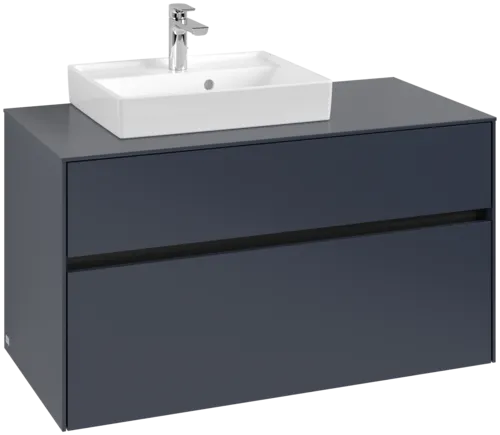 Bild von VILLEROY BOCH Collaro Waschbeckenunterschrank, 2 Auszüge, 1000 x 548 x 500 mm, Marine Blue / Marine Blue #C01400VQ