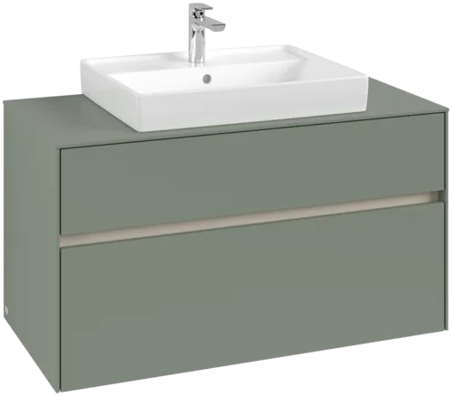 Bild von VILLEROY BOCH Collaro Waschbeckenunterschrank, 2 Auszüge, 1000 x 548 x 500 mm, Soft Green / Soft Green #C01900AF