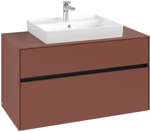 Bild von VILLEROY BOCH Collaro Waschbeckenunterschrank, 2 Auszüge, 1000 x 548 x 500 mm, Wine Red / Wine Red #C01900AH