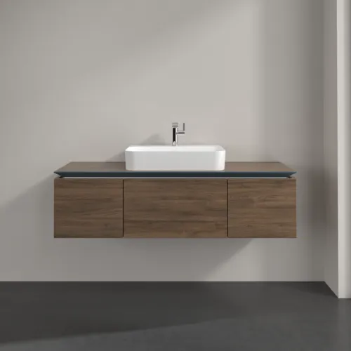 Bild von VILLEROY BOCH Legato Waschbeckenunterschrank, 3 Auszüge, 1400 x 380 x 500 mm, Arizona Oak / Arizona Oak #B75900VH