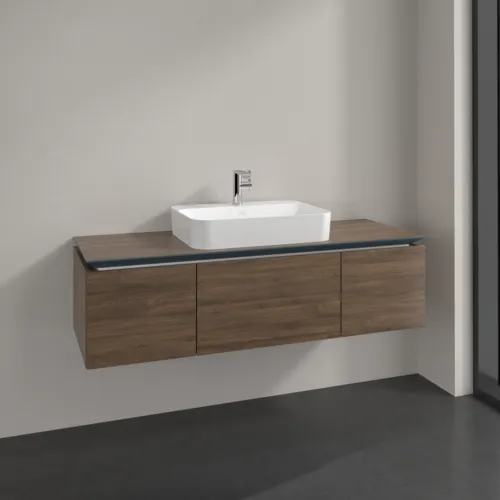 Bild von VILLEROY BOCH Legato Waschbeckenunterschrank, 3 Auszüge, 1400 x 380 x 500 mm, Arizona Oak / Arizona Oak #B75900VH