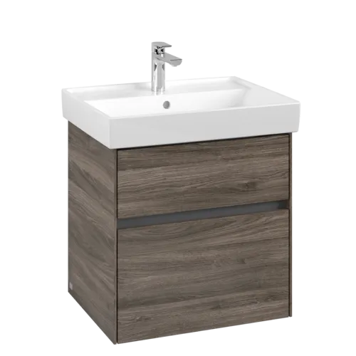 Bild von VILLEROY BOCH Collaro Waschbeckenunterschrank, 2 Auszüge, 554 x 546 x 444 mm, Stone Oak #C00800RK