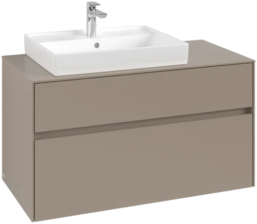 Bild von VILLEROY BOCH Collaro Waschbeckenunterschrank, 2 Auszüge, 1000 x 548 x 500 mm, Taupe / Taupe #C01700VM