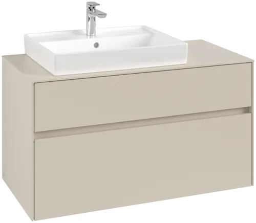 Bild von VILLEROY BOCH Collaro Waschbeckenunterschrank, 2 Auszüge, 1000 x 548 x 500 mm, Cashmere Grey / Cashmere Grey #C01700VN