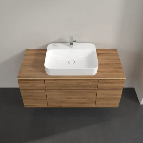 Bild von VILLEROY BOCH Legato Waschbeckenunterschrank, 5 Auszüge, 1200 x 550 x 500 mm, Kansas Oak / Kansas Oak #B75800RH