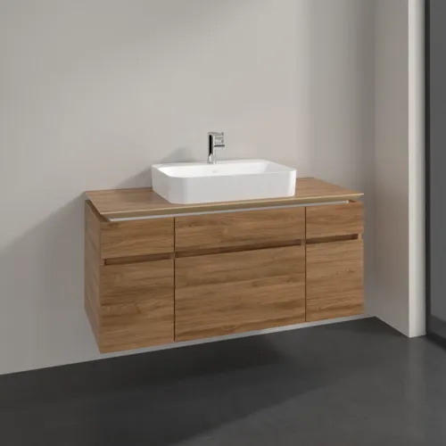 Bild von VILLEROY BOCH Legato Waschbeckenunterschrank, 5 Auszüge, 1200 x 550 x 500 mm, Kansas Oak / Kansas Oak #B75800RH