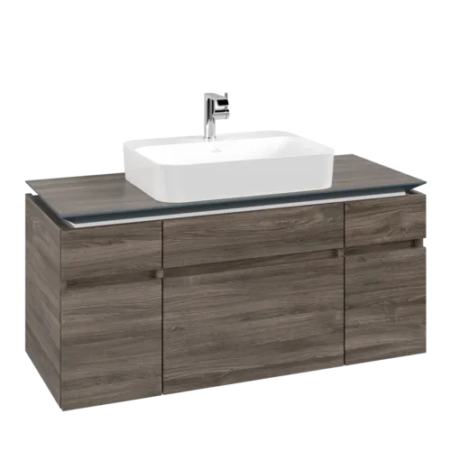 Bild von VILLEROY BOCH Legato Waschbeckenunterschrank, 5 Auszüge, 1200 x 550 x 500 mm, Stone Oak / Stone Oak #B75800RK