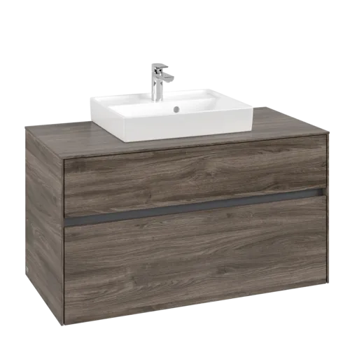 Bild von VILLEROY BOCH Collaro Waschbeckenunterschrank, 2 Auszüge, 1000 x 548 x 500 mm, Stone Oak #C01600RK