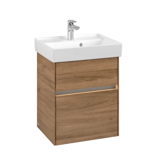 Bild von VILLEROY BOCH Collaro Waschbeckenunterschrank, mit Beleuchtung, 2 Auszüge, 460 x 546 x 374 mm, Kansas Oak #C006B0RH