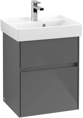 Bild von VILLEROY BOCH Collaro Waschbeckenunterschrank, 2 Auszüge, 460 x 546 x 374 mm, Glossy Grey #C00600FP