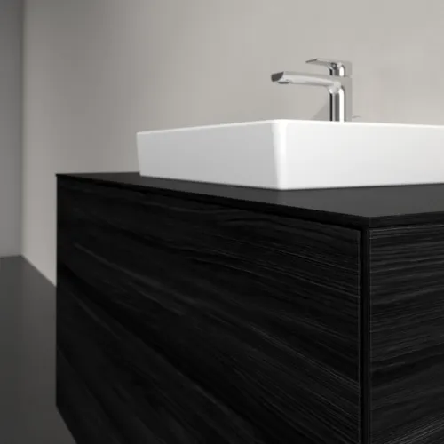 Bild von VILLEROY BOCH Collaro Waschbeckenunterschrank, mit Beleuchtung, 2 Auszüge, 1000 x 548 x 500 mm, Black Oak / Black Oak #C016B0AB