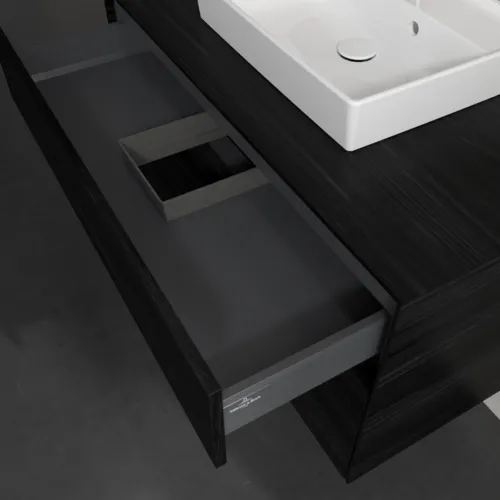 Bild von VILLEROY BOCH Collaro Waschbeckenunterschrank, mit Beleuchtung, 2 Auszüge, 1000 x 548 x 500 mm, Black Oak / Black Oak #C016B0AB