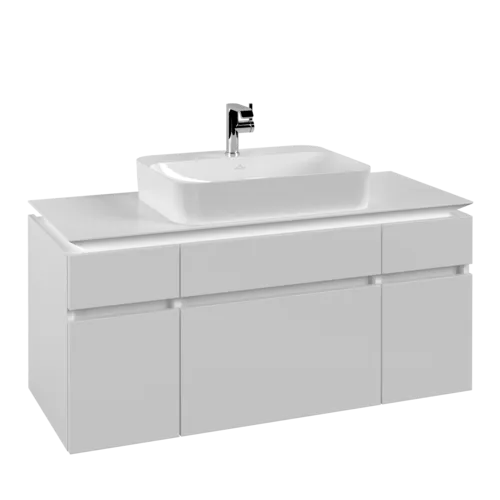 Bild von VILLEROY BOCH Legato Waschbeckenunterschrank, 5 Auszüge, 1200 x 550 x 500 mm, White Matt / White Matt #B75800MS