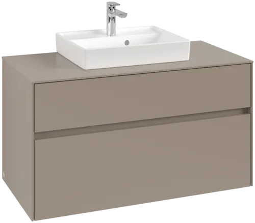 Bild von VILLEROY BOCH Collaro Waschbeckenunterschrank, 2 Auszüge, 1000 x 548 x 500 mm, Taupe / Taupe #C01600VM