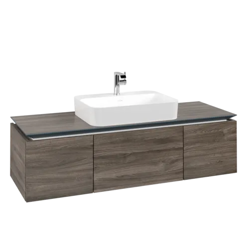 Bild von VILLEROY BOCH Legato Waschbeckenunterschrank, 3 Auszüge, 1400 x 380 x 500 mm, Stone Oak / Stone Oak #B75900RK