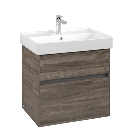 Bild von VILLEROY BOCH Collaro Waschbeckenunterschrank, 2 Auszüge, 604 x 546 x 444 mm, Stone Oak #C00900RK