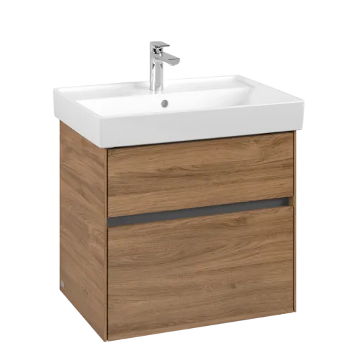 Bild von VILLEROY BOCH Collaro Waschbeckenunterschrank, 2 Auszüge, 604 x 546 x 444 mm, Kansas Oak #C00900RH