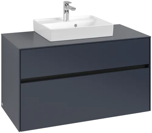 Bild von VILLEROY BOCH Collaro Waschbeckenunterschrank, 2 Auszüge, 1000 x 548 x 500 mm, Marine Blue / Marine Blue #C01600VQ