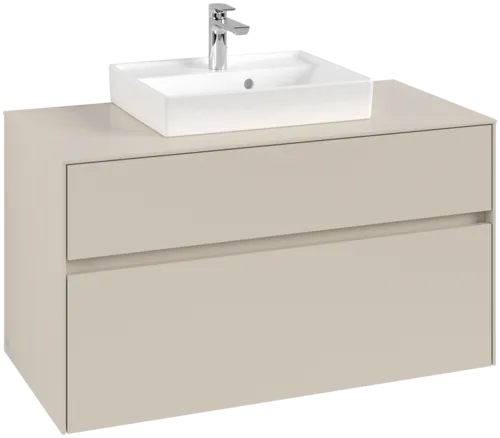 Bild von VILLEROY BOCH Collaro Waschbeckenunterschrank, 2 Auszüge, 1000 x 548 x 500 mm, Cashmere Grey / Cashmere Grey #C01600VN