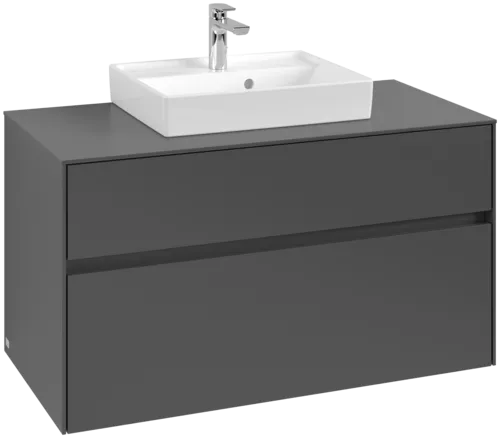 Bild von VILLEROY BOCH Collaro Waschbeckenunterschrank, 2 Auszüge, 1000 x 548 x 500 mm, Graphite / Graphite #C01600VR