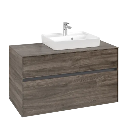 Bild von VILLEROY BOCH Collaro Waschbeckenunterschrank, 2 Auszüge, 1000 x 548 x 500 mm, Stone Oak #C01500RK