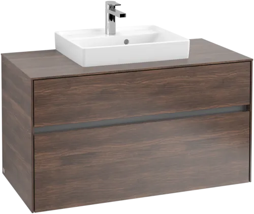 Bild von VILLEROY BOCH Collaro Waschbeckenunterschrank, mit Beleuchtung, 2 Auszüge, 1000 x 548 x 500 mm, Arizona Oak / Arizona Oak #C016B0VH