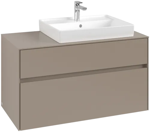 Bild von VILLEROY BOCH Collaro Waschbeckenunterschrank, 2 Auszüge, 1000 x 548 x 500 mm, Taupe / Taupe #C01800VM