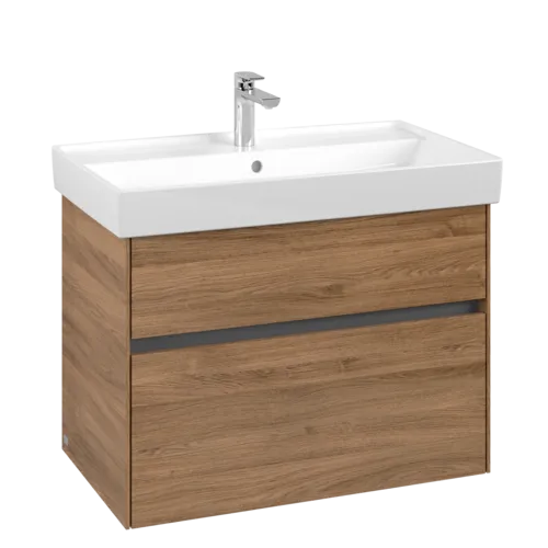Bild von VILLEROY BOCH Collaro Waschbeckenunterschrank, 2 Auszüge, 754 x 546 x 444 mm, Kansas Oak #C01000RH