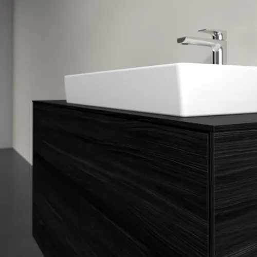 Bild von VILLEROY BOCH Collaro Waschbeckenunterschrank, mit Beleuchtung, 2 Auszüge, 1000 x 548 x 500 mm, Black Oak / Black Oak #C018B0AB