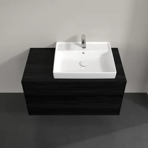 Bild von VILLEROY BOCH Collaro Waschbeckenunterschrank, mit Beleuchtung, 2 Auszüge, 1000 x 548 x 500 mm, Black Oak / Black Oak #C018B0AB