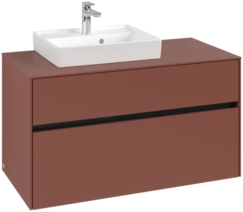 Bild von VILLEROY BOCH Collaro Waschbeckenunterschrank, 2 Auszüge, 1000 x 548 x 500 mm, Wine Red / Wine Red #C01400AH