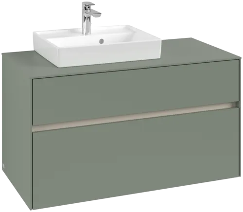 Bild von VILLEROY BOCH Collaro Waschbeckenunterschrank, 2 Auszüge, 1000 x 548 x 500 mm, Soft Green / Soft Green #C01400AF
