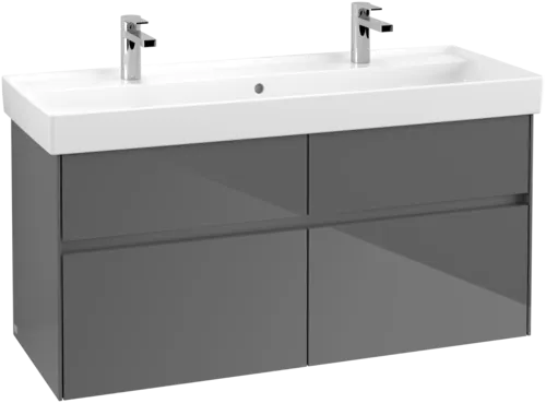 Bild von VILLEROY BOCH Collaro Waschbeckenunterschrank, mit Beleuchtung, 4 Auszüge, 1154 x 546 x 444 mm, Glossy Grey #C012B0FP