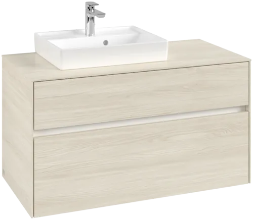 Bild von VILLEROY BOCH Collaro Waschbeckenunterschrank, 2 Auszüge, 1000 x 548 x 500 mm, White Oak / White Oak #C01400AA