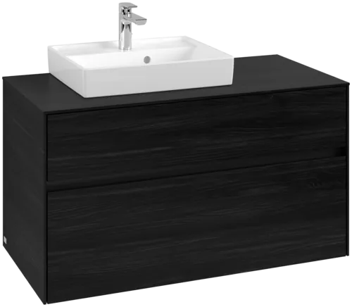 Bild von VILLEROY BOCH Collaro Waschbeckenunterschrank, 2 Auszüge, 1000 x 548 x 500 mm, Black Oak / Black Oak #C01400AB