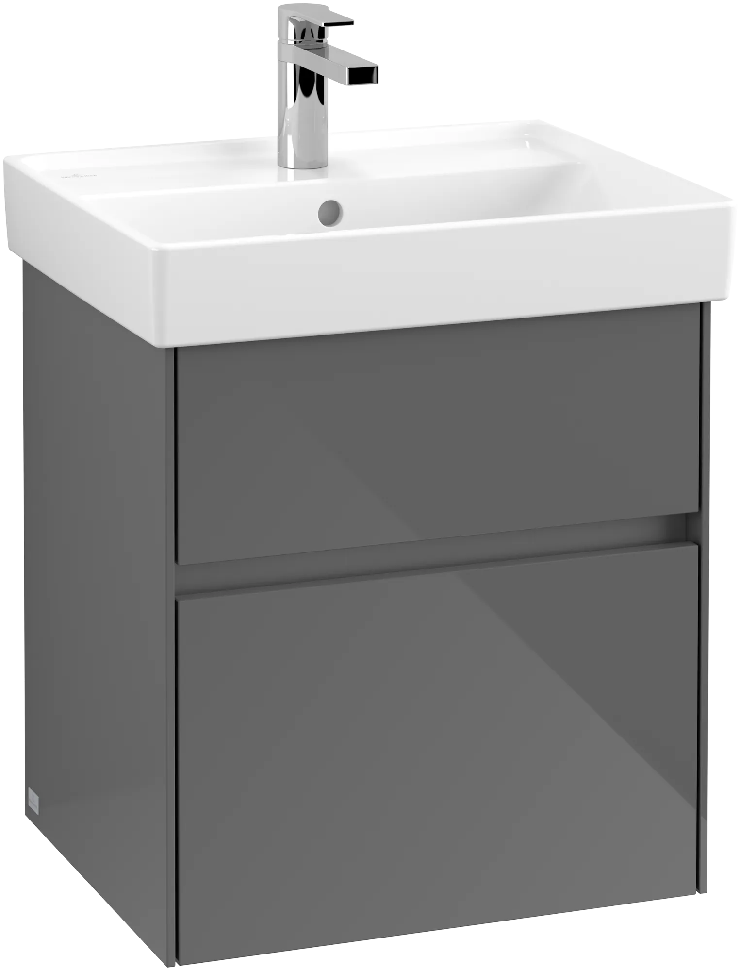 Bild von VILLEROY BOCH Collaro Waschbeckenunterschrank, 2 Auszüge, 510 x 546 x 414 mm, Glossy Grey #C00700FP