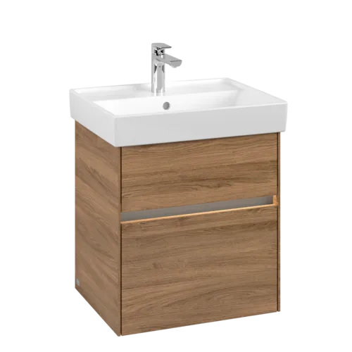 Bild von VILLEROY BOCH Collaro Waschbeckenunterschrank, mit Beleuchtung, 2 Auszüge, 510 x 546 x 414 mm, Kansas Oak #C007B0RH