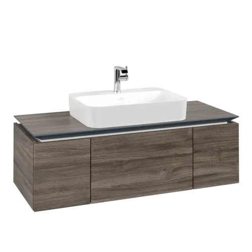 Bild von VILLEROY BOCH Legato Waschbeckenunterschrank, 3 Auszüge, 1200 x 380 x 500 mm, Stone Oak / Stone Oak #B75700RK