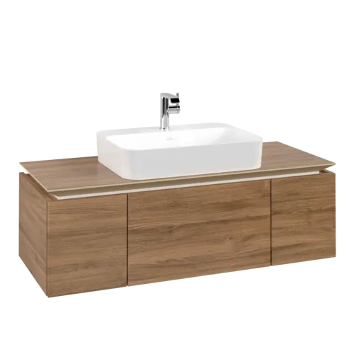 Bild von VILLEROY BOCH Legato Waschbeckenunterschrank, 3 Auszüge, 1200 x 380 x 500 mm, Kansas Oak / Kansas Oak #B75700RH