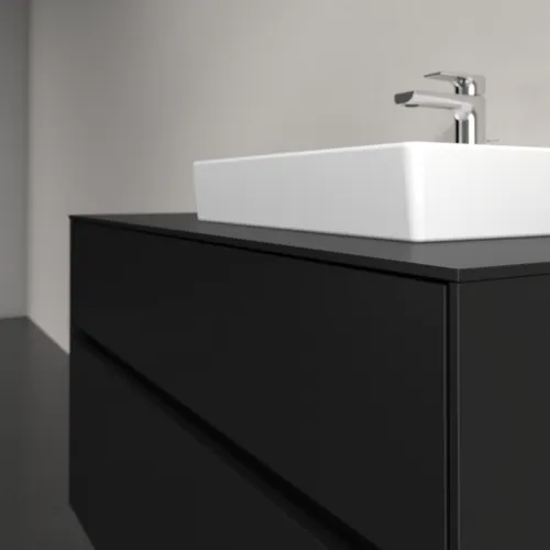 Bild von VILLEROY BOCH Collaro Waschbeckenunterschrank, mit Beleuchtung, 2 Auszüge, 1000 x 548 x 500 mm, Volcano Black / Volcano Black #C015B0VL