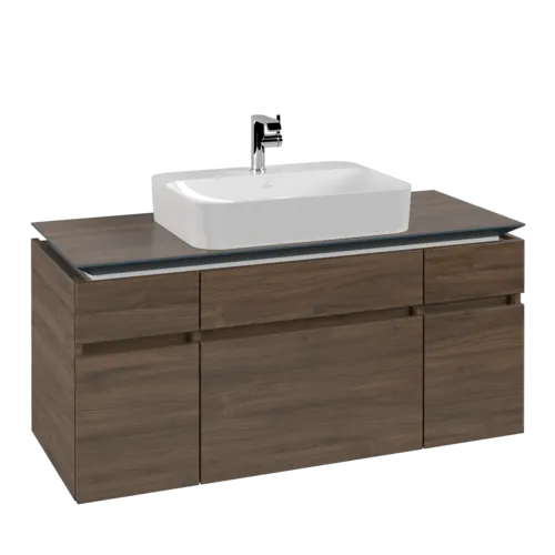 Bild von VILLEROY BOCH Legato Waschbeckenunterschrank, 5 Auszüge, 1200 x 550 x 500 mm, Arizona Oak / Arizona Oak #B75800VH