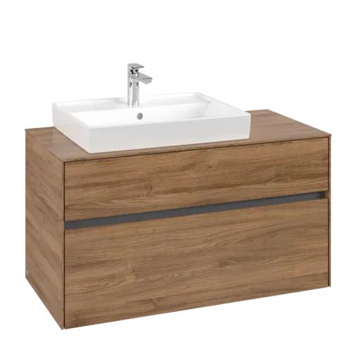Bild von VILLEROY BOCH Collaro Waschbeckenunterschrank, 2 Auszüge, 1000 x 548 x 500 mm, Kansas Oak #C01700RH