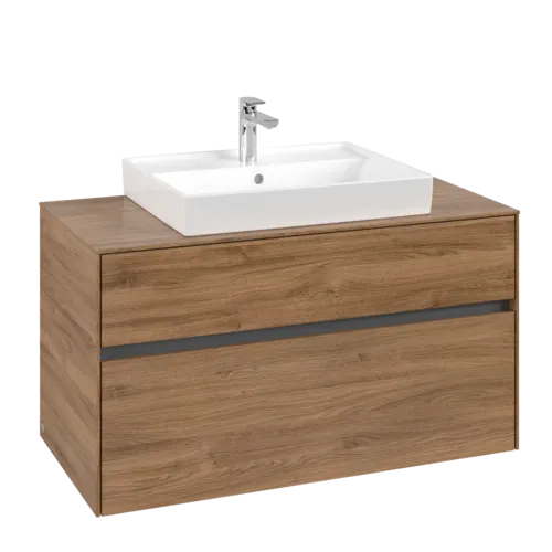 Bild von VILLEROY BOCH Collaro Waschbeckenunterschrank, 2 Auszüge, 1000 x 548 x 500 mm, Kansas Oak #C01900RH